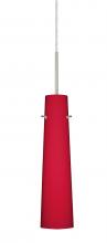 Besa Lighting 1BT-5674RM-SN - Besa Camino Pendant Satin Nickel Ruby Matte 1x40W Halogen