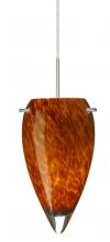 Besa Lighting 1JT-412518-SN - Besa Juli Pendant Satin Nickel Amber Cloud 1x100W Medium Base