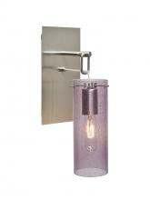 Besa Lighting 1WP-JUNI10PL-SN - Besa Juni 10 Wall Pendant, Plum Bubble, Satin Nickel Finish, 1x60W Medium Base