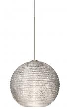 Besa Lighting 1XC-4615GL-SN - Besa Pendant Kristall 6 Satin Nickel Glitter 1x35W Halogen