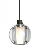 Besa Lighting 1XT-BOCA5CL-BR - Besa, Boca 5 Cord Pendant, Clear, Bronze Finish, 1x35W Halogen