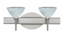 Besa Lighting 2SW-174352-LED-SN - Besa Wall Domi Satin Nickel Marble 2x5W LED