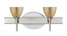 Besa Lighting 2SW-1758GF-CR - Besa Divi Wall 2SW Gold Foil Chrome 2x40W G9