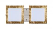 Besa Lighting 2WS-7735GF-LED-SN - Besa Wall Alex Satin Nickel Opal/Gold Foil 2x5W LED