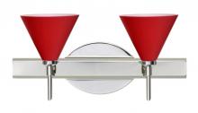 Besa Lighting 2SW-5121RM-CR - Besa Wall Kani Chrome Ruby Matte 2x40W G9