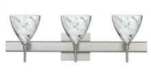 Besa Lighting 3SW-1779MG-SN-SQ - Besa Wall With SQ Canopy Mia Satin Nickel Marble Grigio 3x40W G9