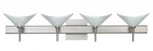 Besa Lighting 4SW-191352-SN-SQ - Besa Wall With SQ Canopy Hoppi Satin Nickel Marble 4x40W G9