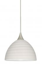 Besa Lighting RXP-4679KR-SN - Besa Pendant Brella Satin Nickel Chalk 1x50W Halogen