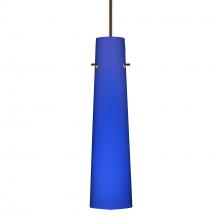 Besa Lighting X-5674CM-LED-BR - Besa Camino Pendant for Multiport Canopy Bronze Cobalt Blue Matte 1x50W Halogen