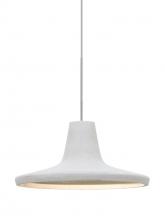 Besa Lighting XP-MODUSWH-LED-SN - Besa Modus Cord Pendant, White, Satin Nickel Finish, 1x9W LED