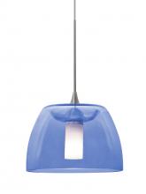 Besa Lighting XP-SPURBL-SN - Besa Spur Cord Pendant, Blue, Satin Nickel Finish, 1x35W Halogen