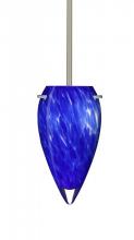 Besa Lighting 1TT-412586-SN - Besa Juli Stem Pendant Satin Nickel Blue Cloud 1x100W Medium Base