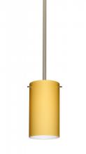 Besa Lighting 1TT-4404VM-LED-SN - Besa Stem Stilo 7 Pendant Satin Nickel Vanilla Matte 1X9W LED