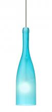 Besa Lighting 1XC-1685BF-LED-BR - Besa Pendant Botella 12 Bronze Blue Frost 1x5W LED