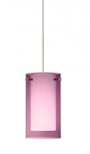 Besa Lighting 1XP-A44007-SN - Besa Pendant Pahu 4 Satin Nickel Transparent Amethyst/Opal 1x35W Halogen