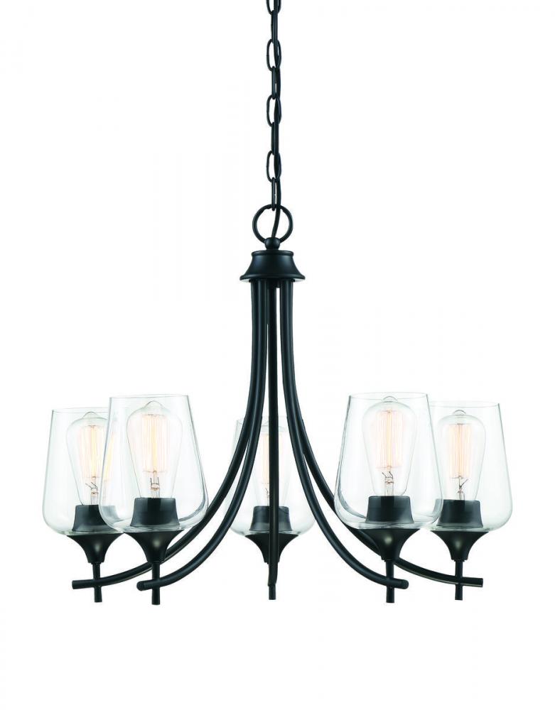 Octave 5-Light Chandelier in Black