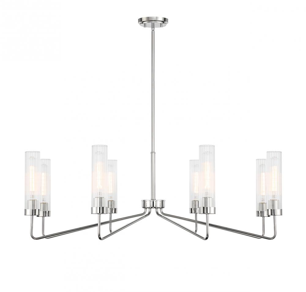 Baker 8-Light Chandelier in Polished Nickel