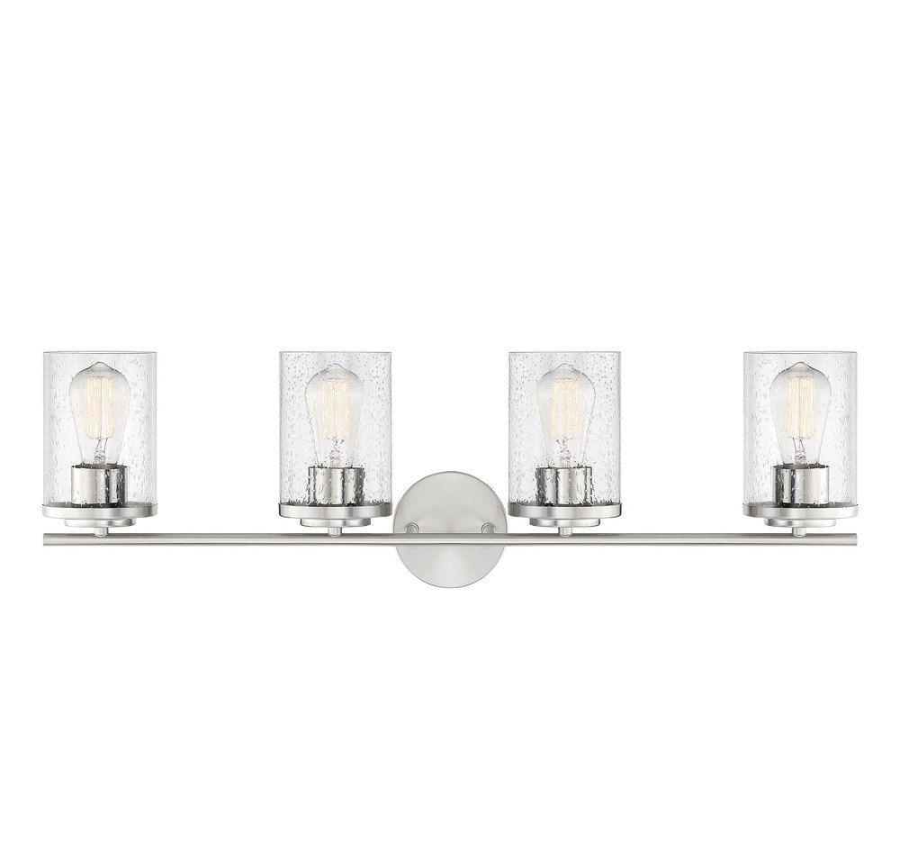 Marshall 4-Light Bathroom Vanity Light in Polished Chrome