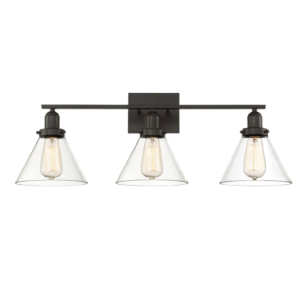 Drake 3-Light Bathroom Vanity Light in English Bronze