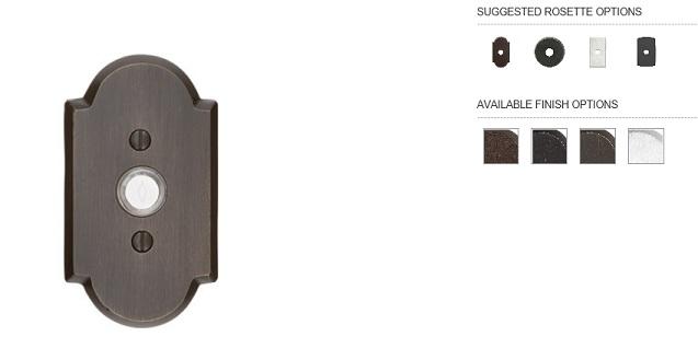 DOORBELL BUTTON WITH #1 ROSETTE