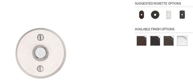 DOORBELL BUTTON WITH #2 ROSETTE