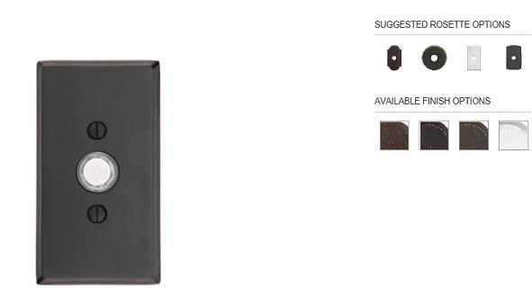 DOORBELL BUTTON WITH #3 ROSETTE