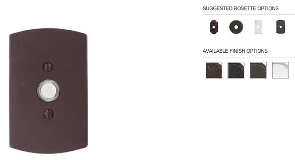 DOORBELL BUTTON WITH #4 ROSETTE