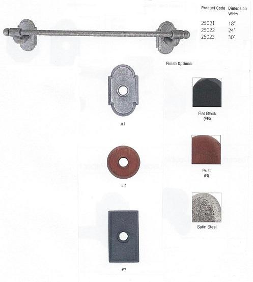 WROUGHT STEEL TOWEL BAR