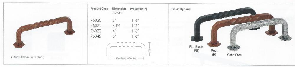 WROUGHT STEEL SAN CARLOS FIXED PULL