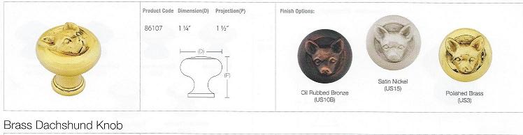 BRASS CHICHAUHUA KNOB