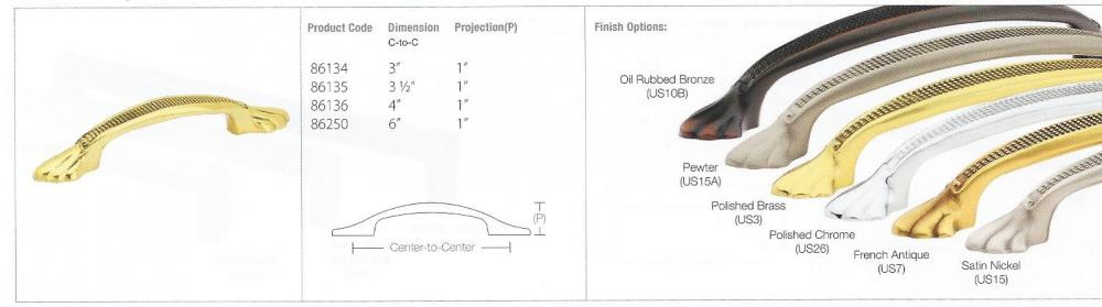 BRASS FOOTED PULL