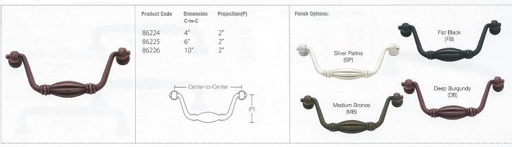 TUSCANY BRONZE FLUTED DROP PULL