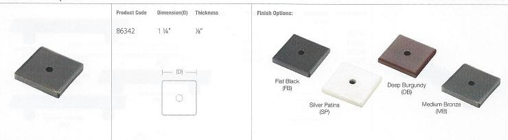 SANDCAST SQUARE BACK PLATE