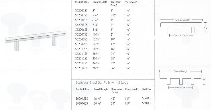 STAINLESS STEEL BAR PULL