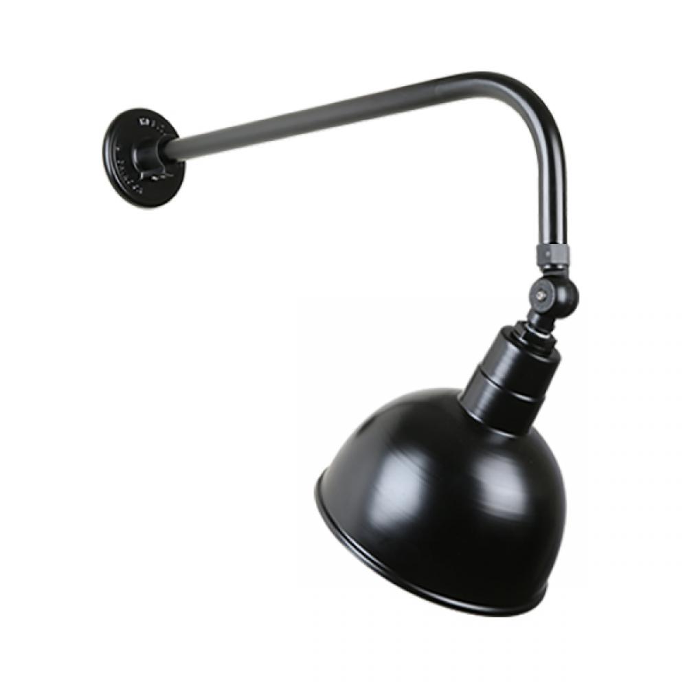 10" Gooseneck Light Deep Bowl Shade, QSNB-13 Arm, Swivel Knuckle Accessory