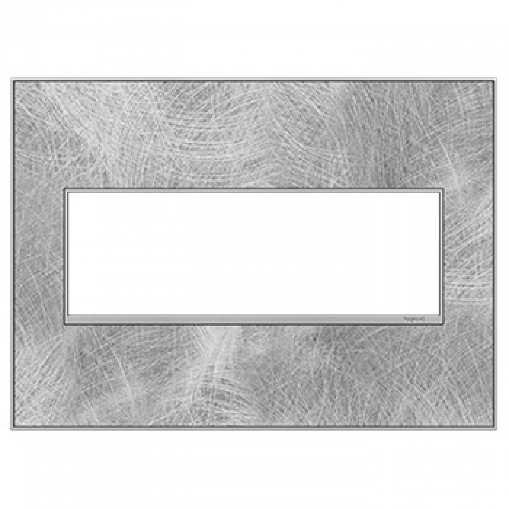 adorne Spiraled Stainless Three-Gang Screwless Wall Plate