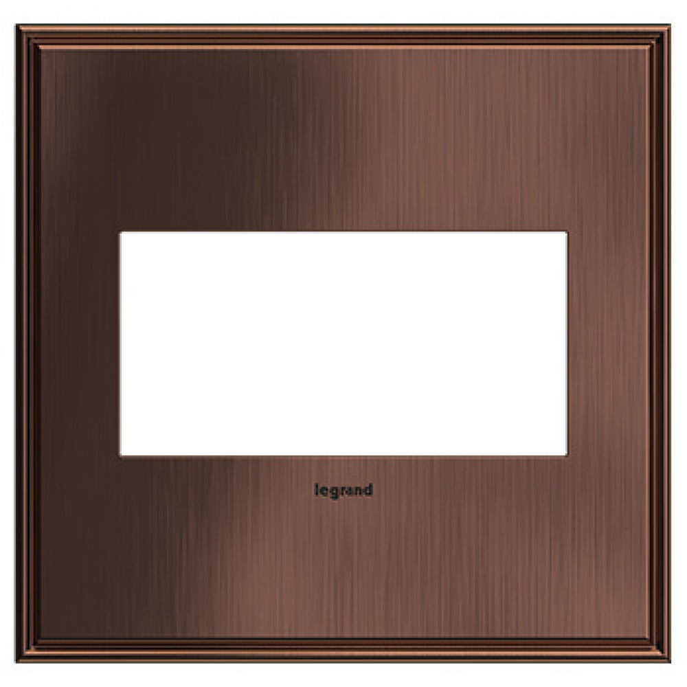 adorne® Matte Antique Copper Two-Gang Screwless Wall Plate