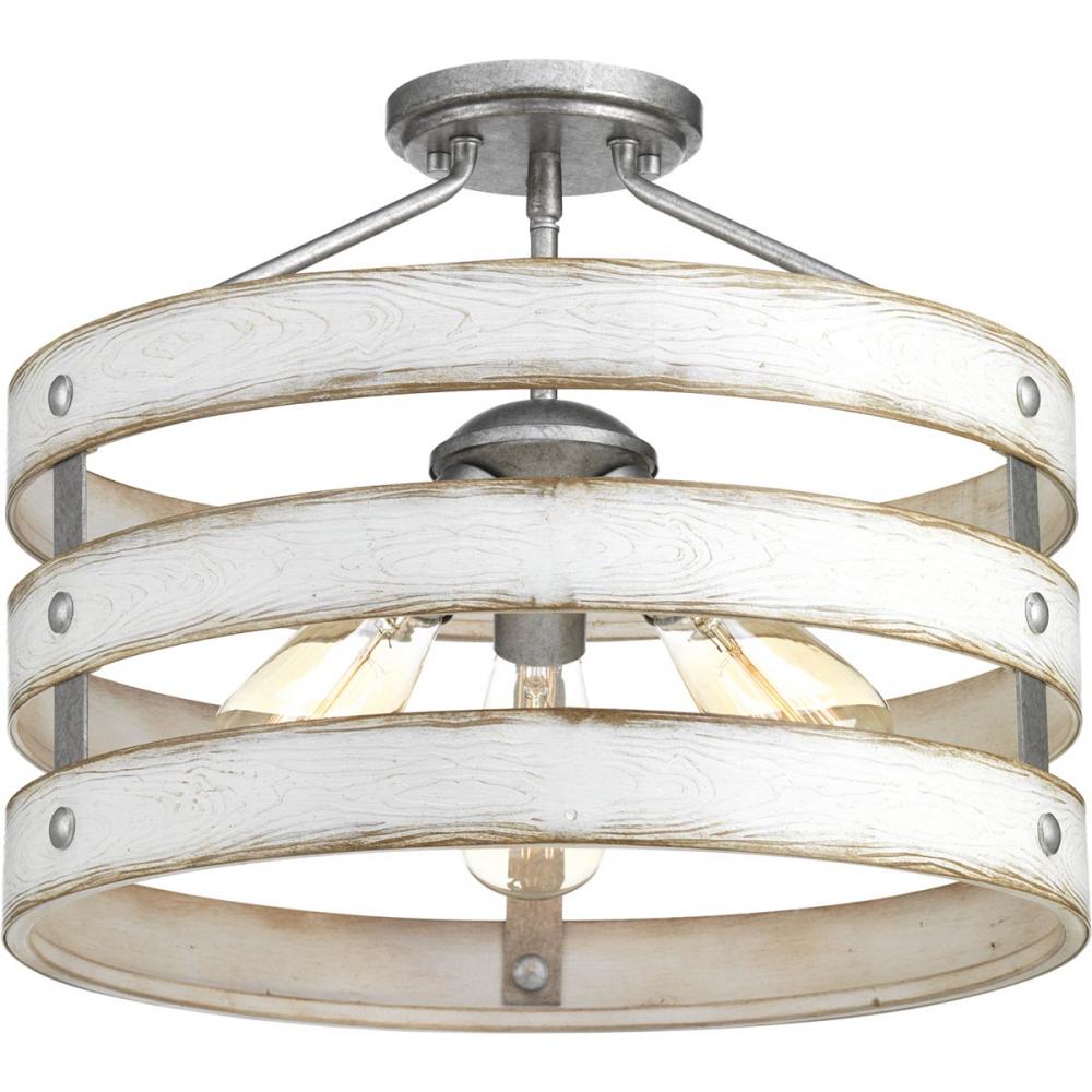 Gulliver Collection Three-Light 17" Semi-Flush Convertible