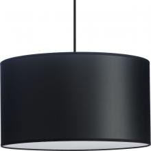 Progress P500387-193 - Markor Collection Three-Light Black Parchment Shade Transitional Pendant