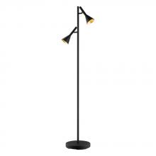 Eglo 97806A - Cortaderas - Floor Lamp Black Gold Interior Metal Shade