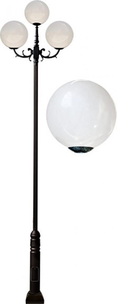 CAST ALUM 18" GLOBE LIGHT FIX 3 X 50W HPS 120V