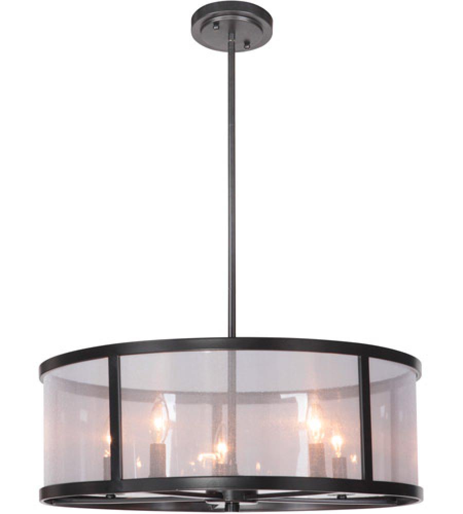 Danbury 5 Light Pendant in Matte Black