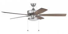 Craftmade S119BNK5-60DWGWN - 60" Super Pro 119 in Brushed Polished Nickel w/ Driftwood/Grey Walnut Blades