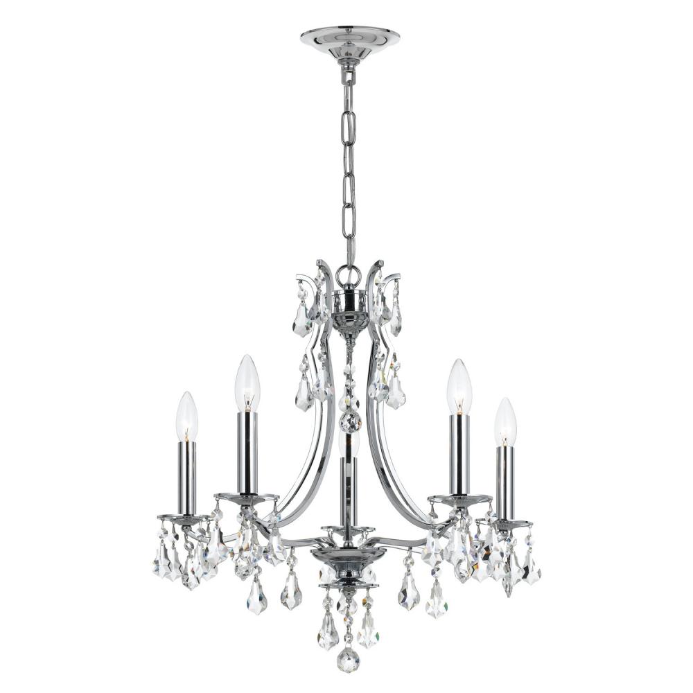 Cedar 5 Light Polished Chrome Chandelier