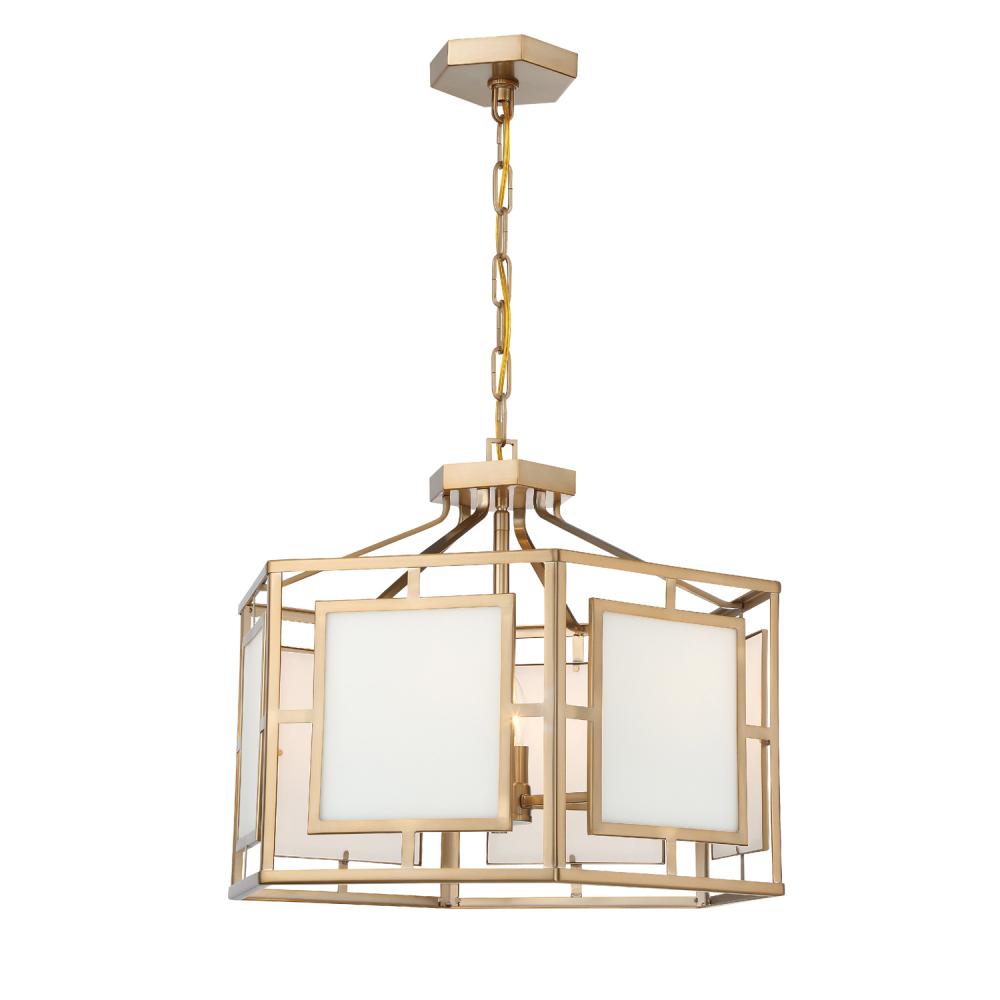 Libby Langdon Hillcrest 6 Light Vibrant Gold Lantern Chandelier