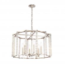 Crystorama 8856-PN - Carson 6 Light Polished Nickel Lantern Chandelier