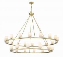 Crystorama ARA-10269-SB-ST - Aragon 30 Light LED Soft Brass Chandelier