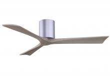  IR3H-BN-GA-52 - Irene-3H three-blade flush mount paddle fan in Brushed Nickel finish with 52” Gray Ash tone blad