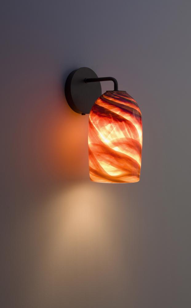 Rose - Sconce - Modern- BZ-Amber Glass