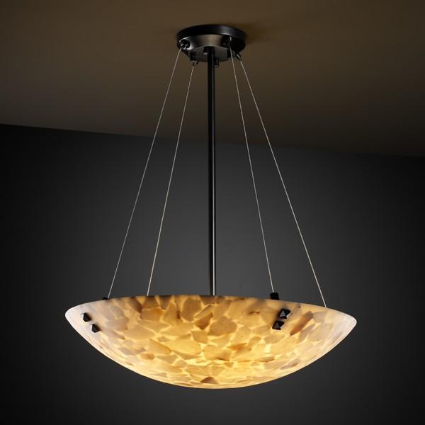 24" Pendant Bowl w/ PAIR CYLINDRICAL FINIALS